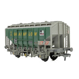 Bachmann 33-132B OO Gauge 35 Ton PAA Bulk Grain Wagon 'Grainflow' Green & Grey WEATHERED