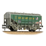 Bachmann 33-132B OO Gauge 35 Ton PAA Bulk Grain Wagon 'Grainflow' Green & Grey WEATHERED