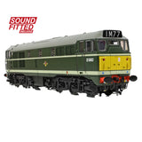 Bachmann 35-802ASFX OO Gauge Class 30 D5862 BR Green (Small Yellow Panels) SOUND FITTED DELUXE