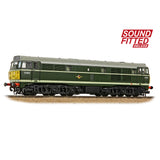 Bachmann 35-802ASFX OO Gauge Class 30 D5862 BR Green (Small Yellow Panels) SOUND FITTED DELUXE