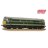 Bachmann 35-802ASF OO Gauge Class 30 D5862 BR Green (Small Yellow Panels) SOUND FITTED