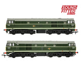 Bachmann 35-802SFX OO Gauge Class 30 D5574 BR Green (Small Yellow Panels) SOUND FITTED DELUXE