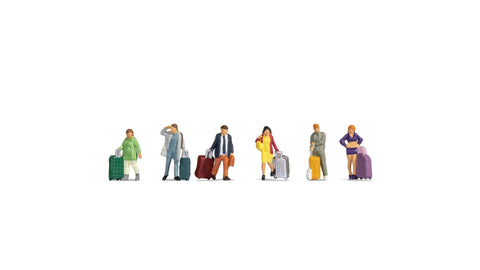 Noch 36223 N Gauge Passengers with Modern Luggage (6) Figure Set