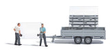 Busch 7905 HO/OO Gauge Glaziers, Glass Pane and Trailer