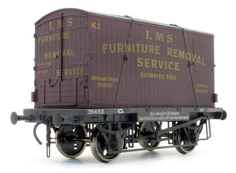 Dapol 7F-037-009W O Gauge Conflat Wagon GWR 39452 & Container LMS Removals Weathered