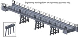 Walthers 933-4591 HO Gauge Modern Short Span Concrete Railway Bridge Kit