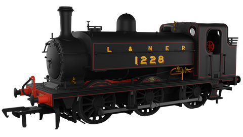 Rapido Trains 958503 OO Gauge LNER J52/2 No.1228 L&NER Black with Red Lining (DCC SOUND)