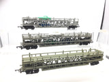 Triang R342 OO Gauge Car Transporter Wagon x3