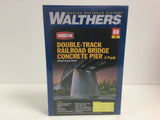 Walthers 933-4552 HO Gauge Double Track Railroad Bridge Concrete Piers (2) Kit