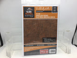 Scale Model Scenery TX108 OO Gauge Old Red Brown Brick Texture Paper (x5)