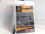 Scale Model Scenery TX280 OO Gauge Rusty/Weath. Corrugated Iron Texture Paper (x5)