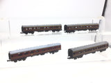 Minitrix N Gauge BR Maroon Mk1 Coaches x4