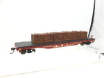 Bachmann 18912 HO Gauge ATSF Flat Wagon with Crate Load