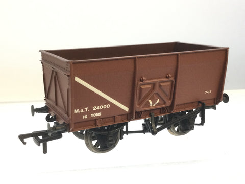 Bachmann 37-426A OO Gauge 16t Slope Sided Mineral Wagon, M.O.T Brown 24000