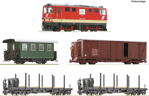 Roco 5550001 HOe Gauge OBB Rh2095 Diesel Mixed Traffic Train Pack V (DCC-Sound)