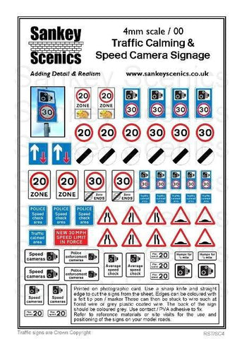 Sankey Scenics RTS/SC4 OO Gauge Traffic Calming & Speed Camera Signage