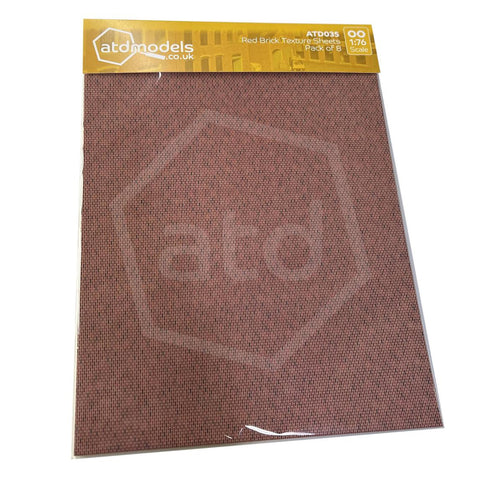 ATD Models ATD035 OO Gauge Red Brick Texture Pack (8 x A4 Sheets)