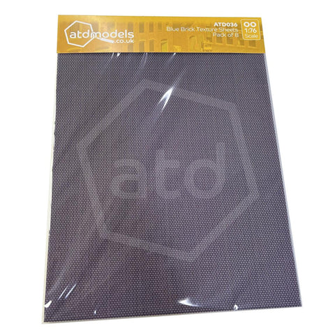 ATD Models ATD036 OO Gauge Blue Brick Texture Pack (8 x A4 Sheets)