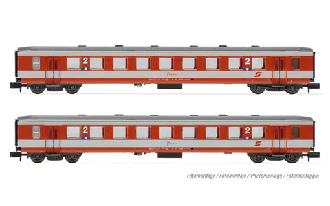 Arnold HN4372 N Gauge OBB Schlierenwagen K2 2nd Class Coach Set (2) IV