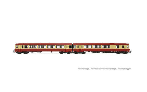 Jouef HJ2614 HO Gauge SNCF X4317 Diesel Railcar & XR8517 Trailer Red/Cream IV