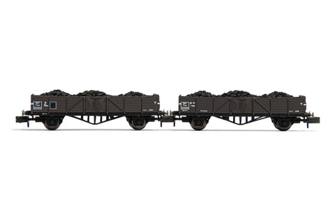 Arnold HN6492 N Gauge SNCF Tw Open Wagon Set (2) w/Coal Load II
