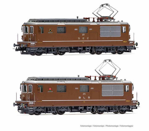 Rivarossi HR2813 HO Gauge BLS/SEZ Re4/4 Twin Electric Locomotive Set (2) IV