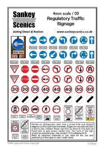 Sankey Scenics RTS/RS4 OO Gauge Regulatory Traffic Signage