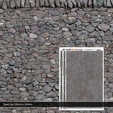 Scale Model Scenery TX007 OO Gauge Dry Stone Wall Texture Paper (x5)