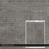 Scale Model Scenery TX105 OO Gauge English Bond Blue Eng Brick Texture Paper (x5)
