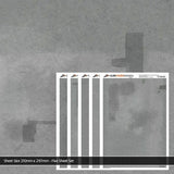 Scale Model Scenery TX158 OO Gauge Weathered Asphalt Texture Paper (x5)