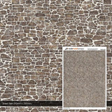 Scale Model Scenery TX272 OO Gauge Pointed Brown Stone Texture Paper (x5)