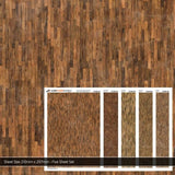 Scale Model Scenery TX298 OO Gauge Worn Wooden Flooring Texture Paper (x5)