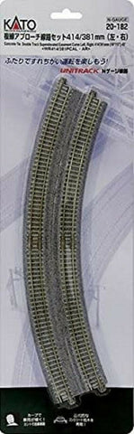 Kato 20-182 N Gauge Unitrack (WR414/381PCAL-WR414/381PCAR45PC) CS Dual Curved Track