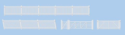 Ratio 420 OO Gauge GWR Station Fencing (White) incl Gates/Ramps
