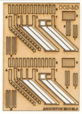Ancorton 95741 OO Gauge Signal Box Steps Laser Cut Kit