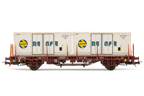 Electrotren HE6031 HO Gauge RENFE MC1 Flat Wagon w/2 x 20' Containers