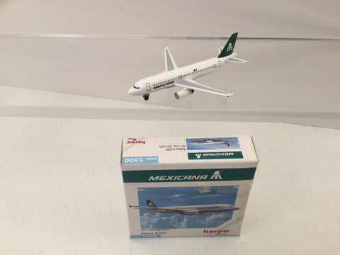 Herpa 501699 1:500 Scale Diecast Airbus A320 Mexicana