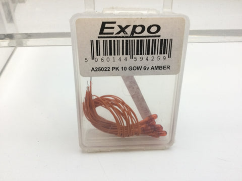 Expo A25022 10 x Amber Grain of Wheat - 6 volt