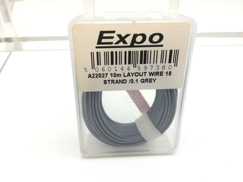Expo A22027 10 Metre Roll of Grey 18/0.1mm Cable/Wire