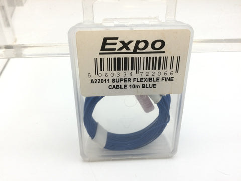 Expo A22011 10 Metre Super Flexible Fine Cable/Wire Blue