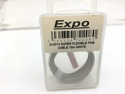 Expo A22013 10 Metre Super Flexible Fine Cable/Wire White