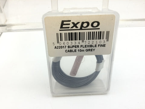 Expo A22017 10 Metre Super Flexible Fine Cable/Wire Grey