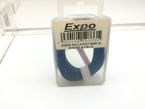 Expo A22022 10 Metre Roll of Blue 18/0.1mm Cable/Wire