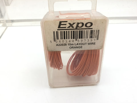Expo A22028 10 Metre Roll of Orange 18/0.1mm Cable/Wire