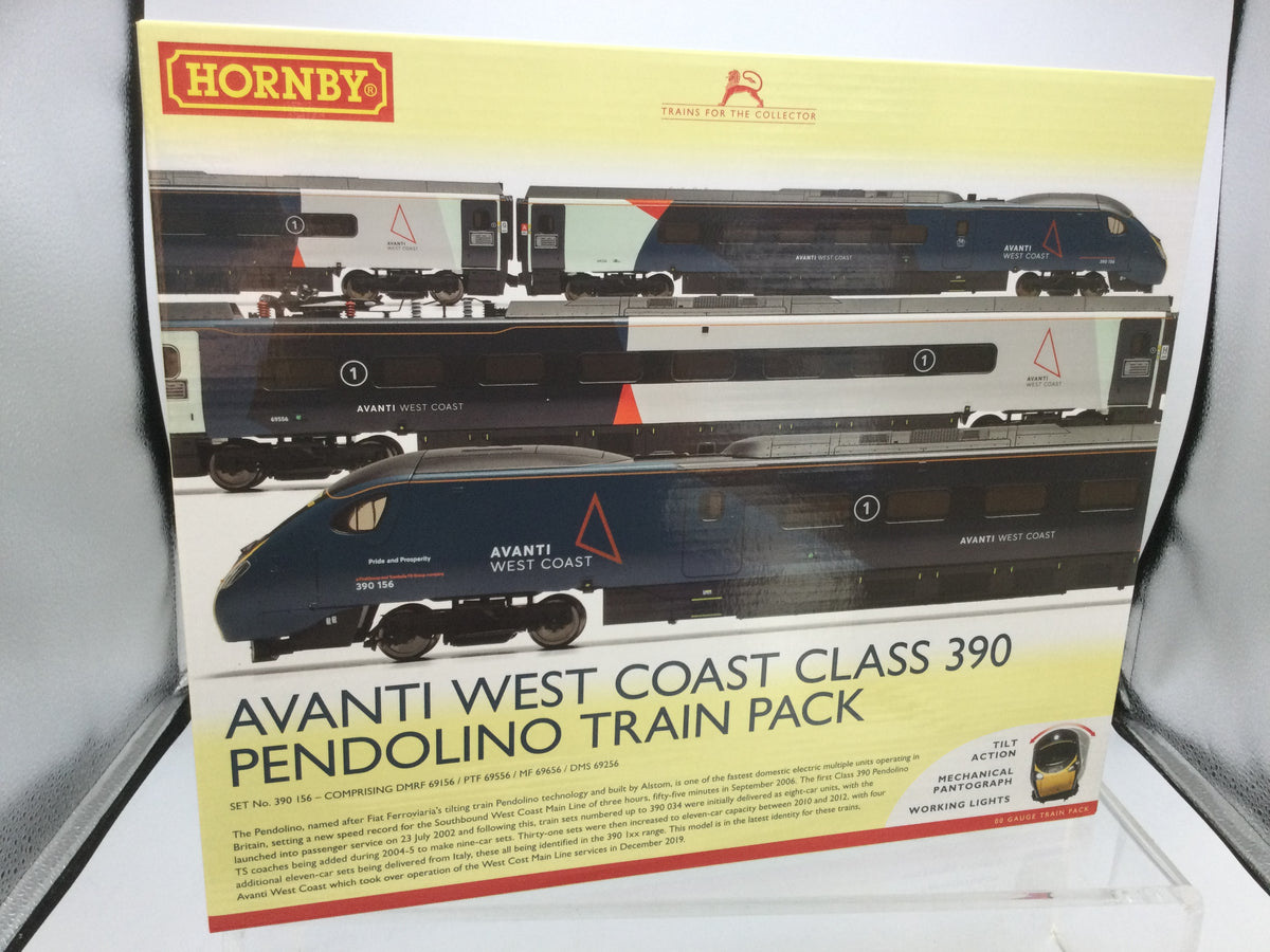 ブルー白一枚 R30443 Hornby Avanti West Coast Class 805 - 5 Car Train Pack