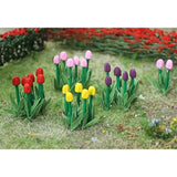 Tasma Products 00675 OO/HO Gauge Tulips (Red/Pink/Yellow) 44 Flowers