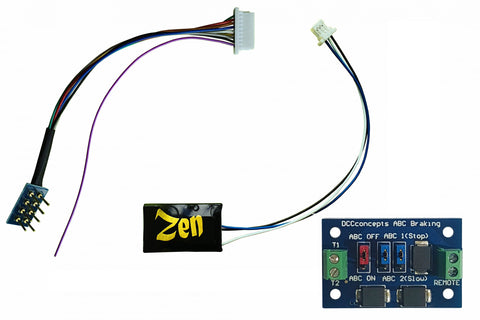 DCC Concepts DCD-ZNMINI.4A Zen Black Decoder 4fn 8 Pin Harness w/ABC Module