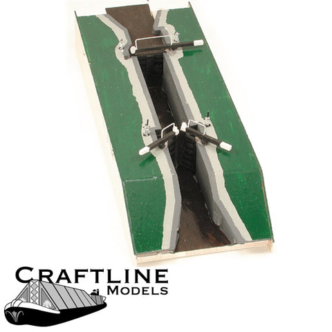 Craftline AK2 OO/HO Gauge Upper and Lower Lock Gates Balsa Kit