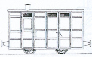 Dundas Models DM74 OO-9 Gauge Victorian 4-Wheel Passenger Guards Van Kit