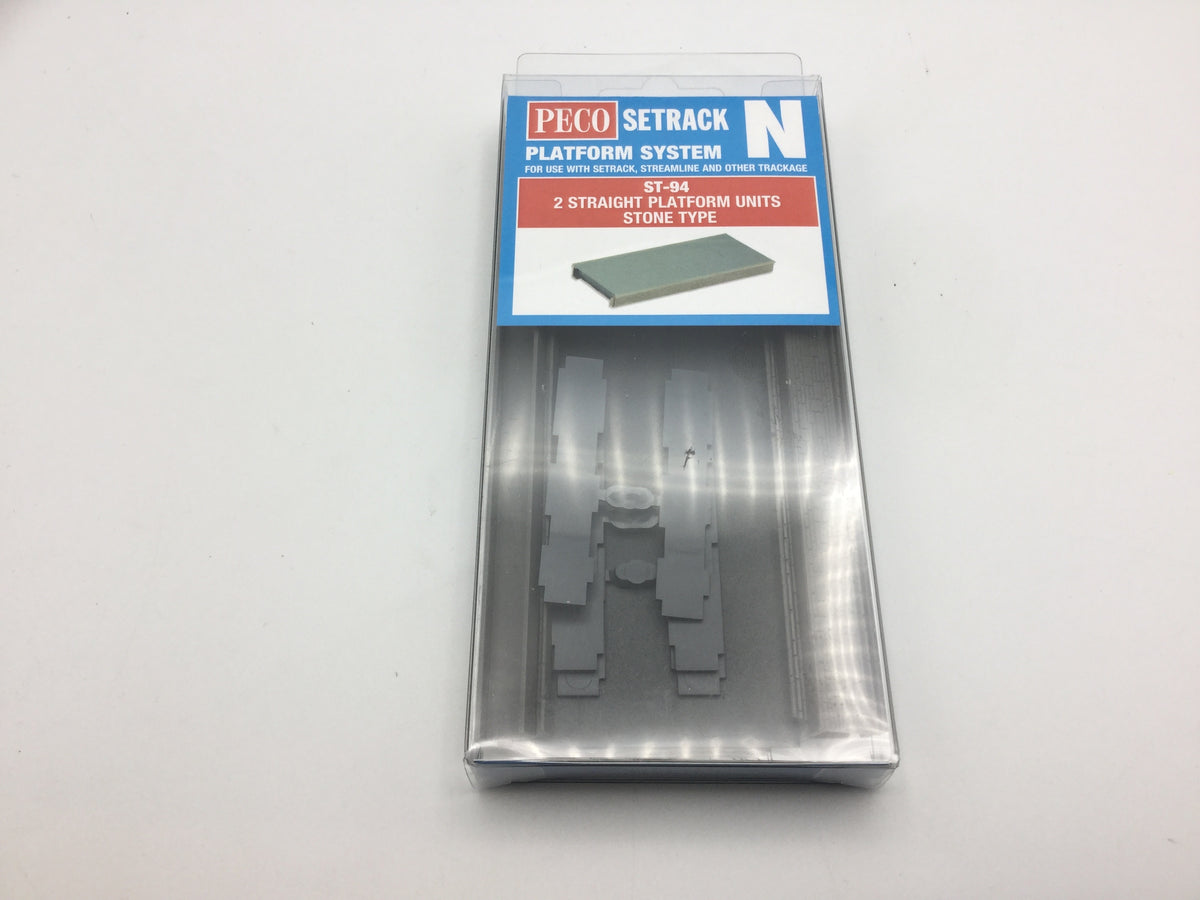 PECO ST-94 Straight Platform Kit For N Gauge Model Railways - Stone Style, Unassembled